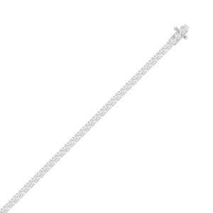 Classic 4 Prong Lab Grown Diamond Tennis Bracelet approx. 5 ct White Gold flat view