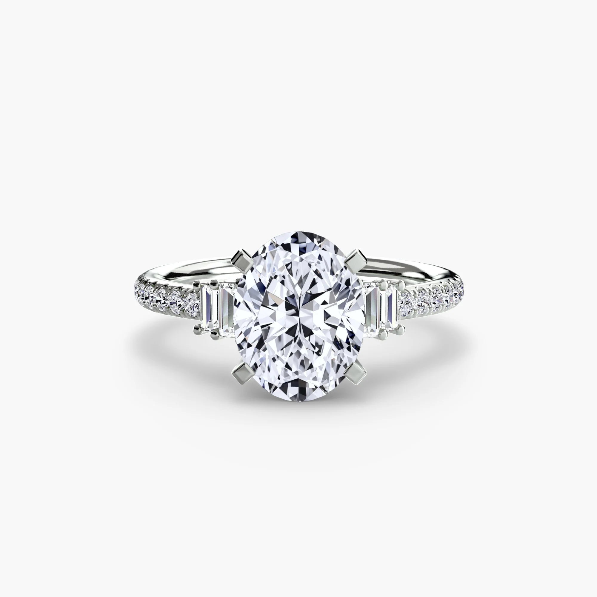 2.26 carat Oval Lab Diamond ring set in 9k White Gold D VS1. Fully IGI Certified.