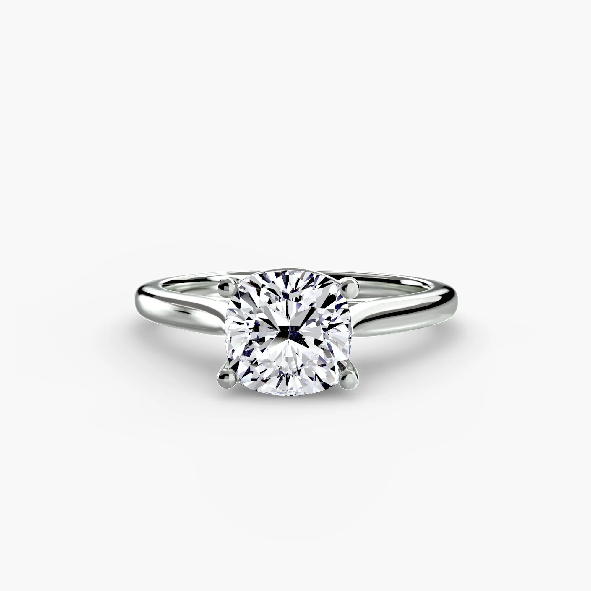 Cushion modified 1.00ct Diamond Eloise Ring D VS1 Platinum IGI Certified