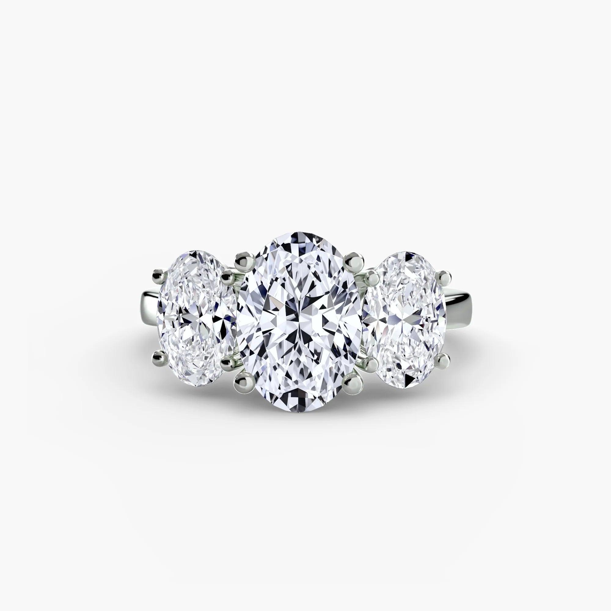 Oval 3.00ct Juliette Lab Diamond Ring D VS1 Platinum IGI Certified