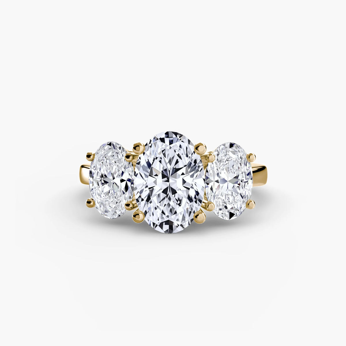 Oval 3.00ct Juliette Lab Diamond Ring D VS1 18k Yellow Gold IGI Certified