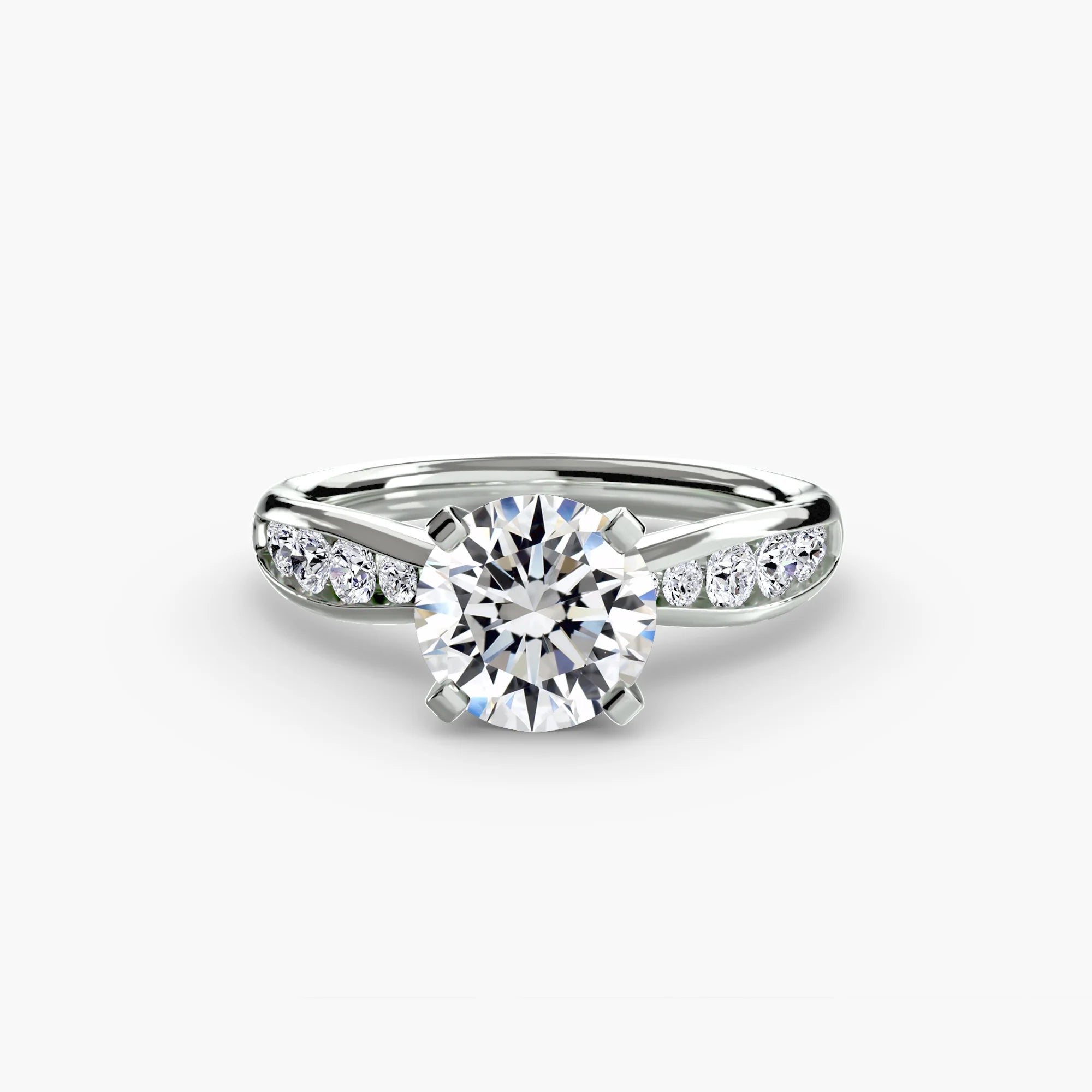 Round 3.00ct Camellia Lab Diamond Ring D VS1 Platinum IGI Certified (Copy)