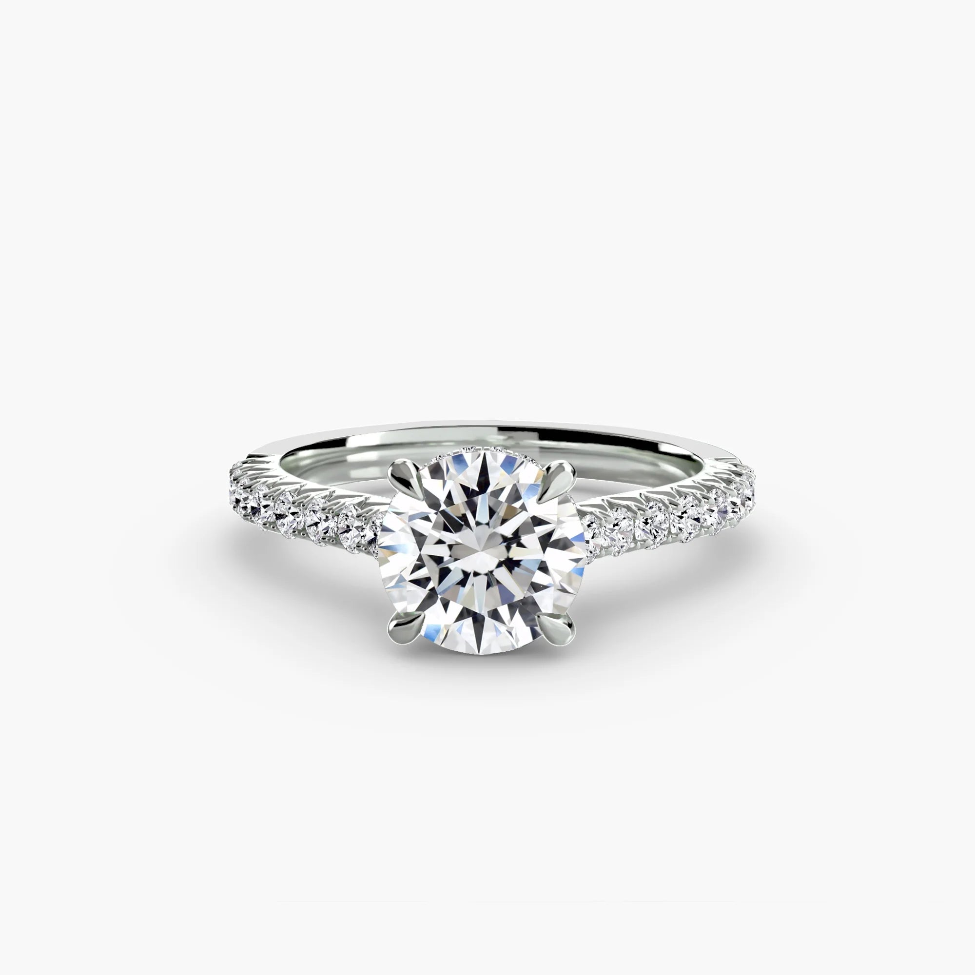 Round 3.00ct Odile Lab Diamond Ring D VS1 Platinum IGI Certified