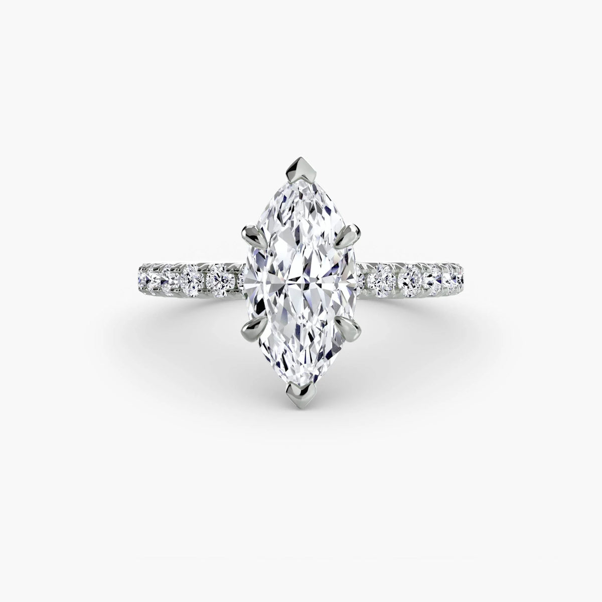 Marquise 3.00ct Elara Lab Diamond Ring D VS1 Platinum IGI Certified