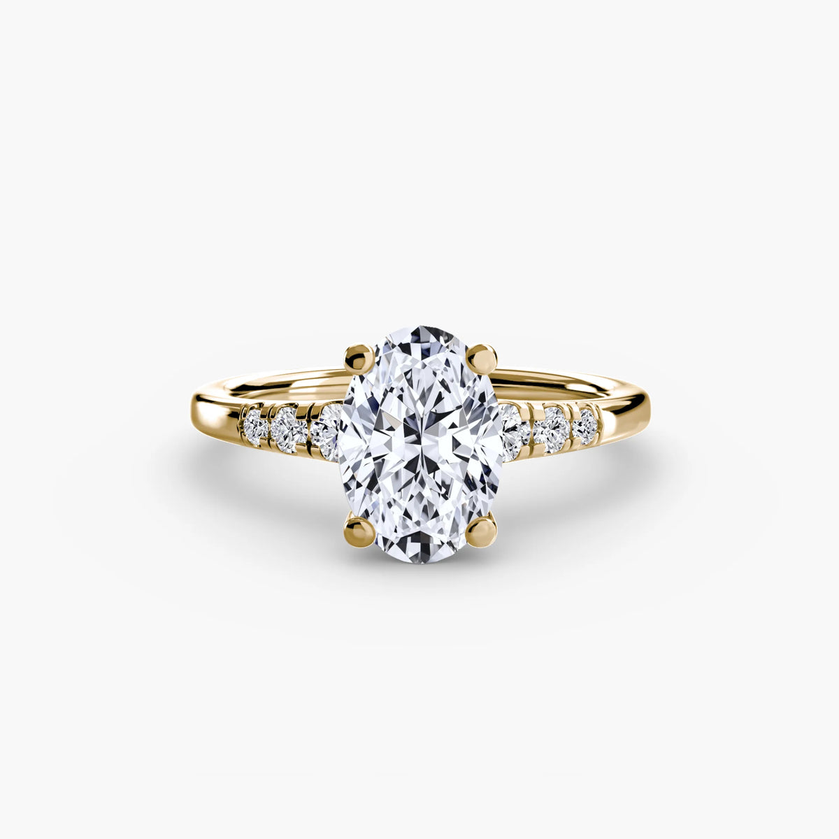 Oval 2.00ct Viviana Lab Diamond Ring D VS1 9k Yellow Gold IGI Certified