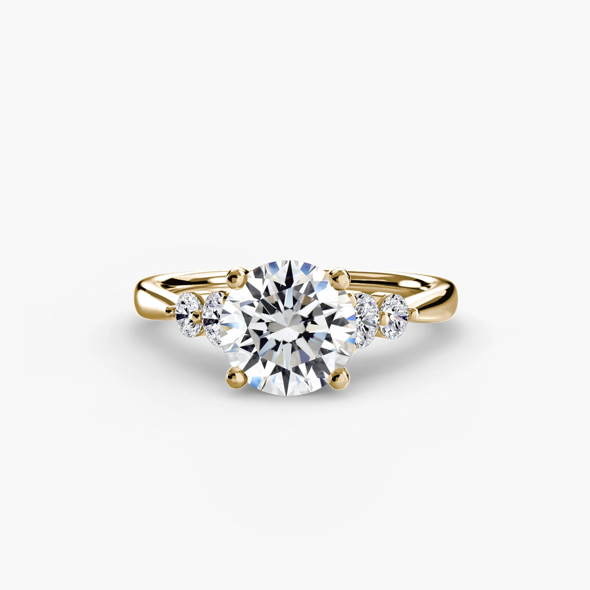 Round 3.00ct Clarisse Lab Diamond Ring D VS1 18k Yellow Gold