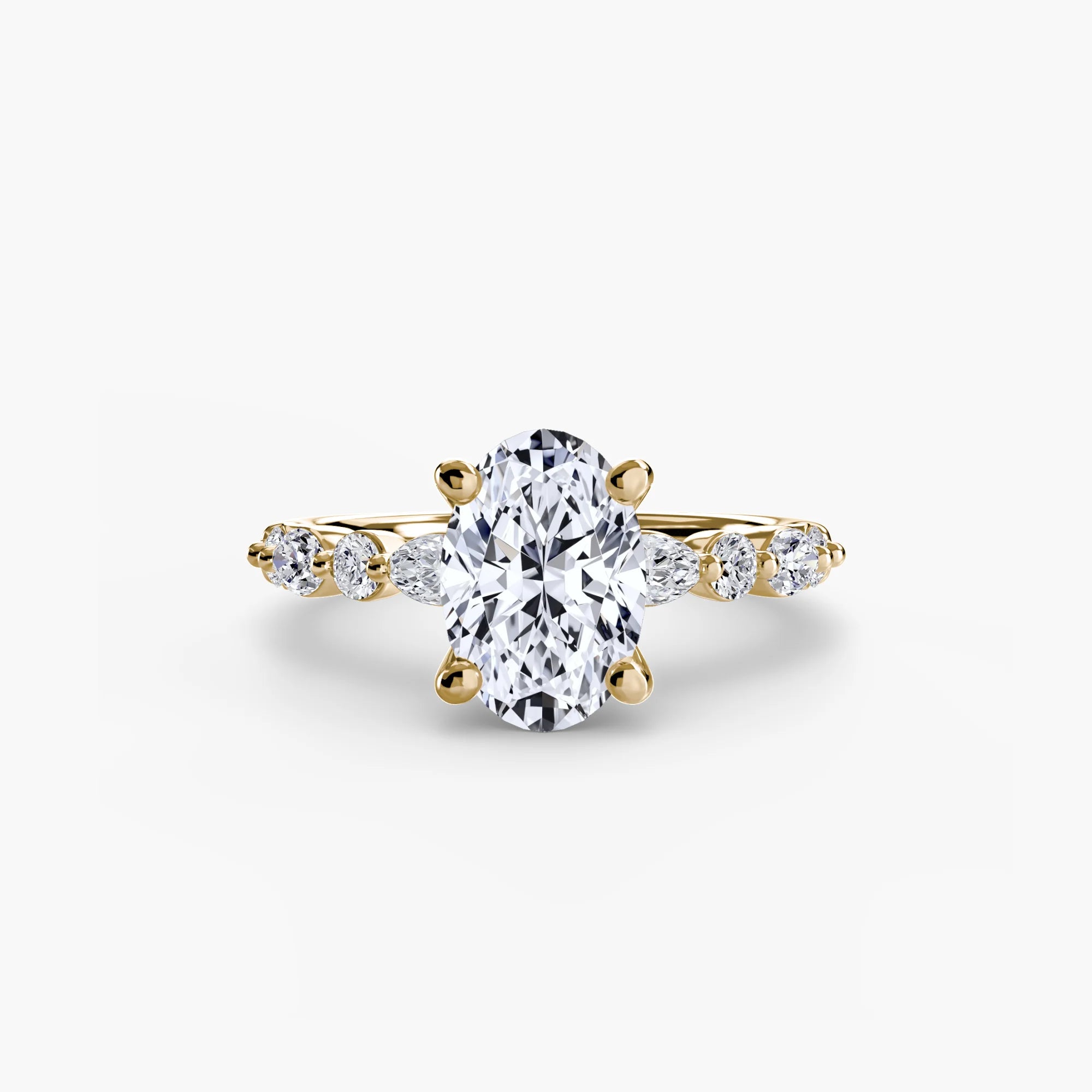Oval 3.00ct Odette Lab Diamond Ring D VS1 18k Yellow Gold IGI Certified