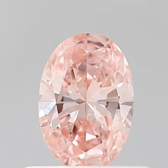 0.51ct Oval Lab Grown Diamond (Colour Fancy Vivid Pink, Clarity VS2, IGI Certified)