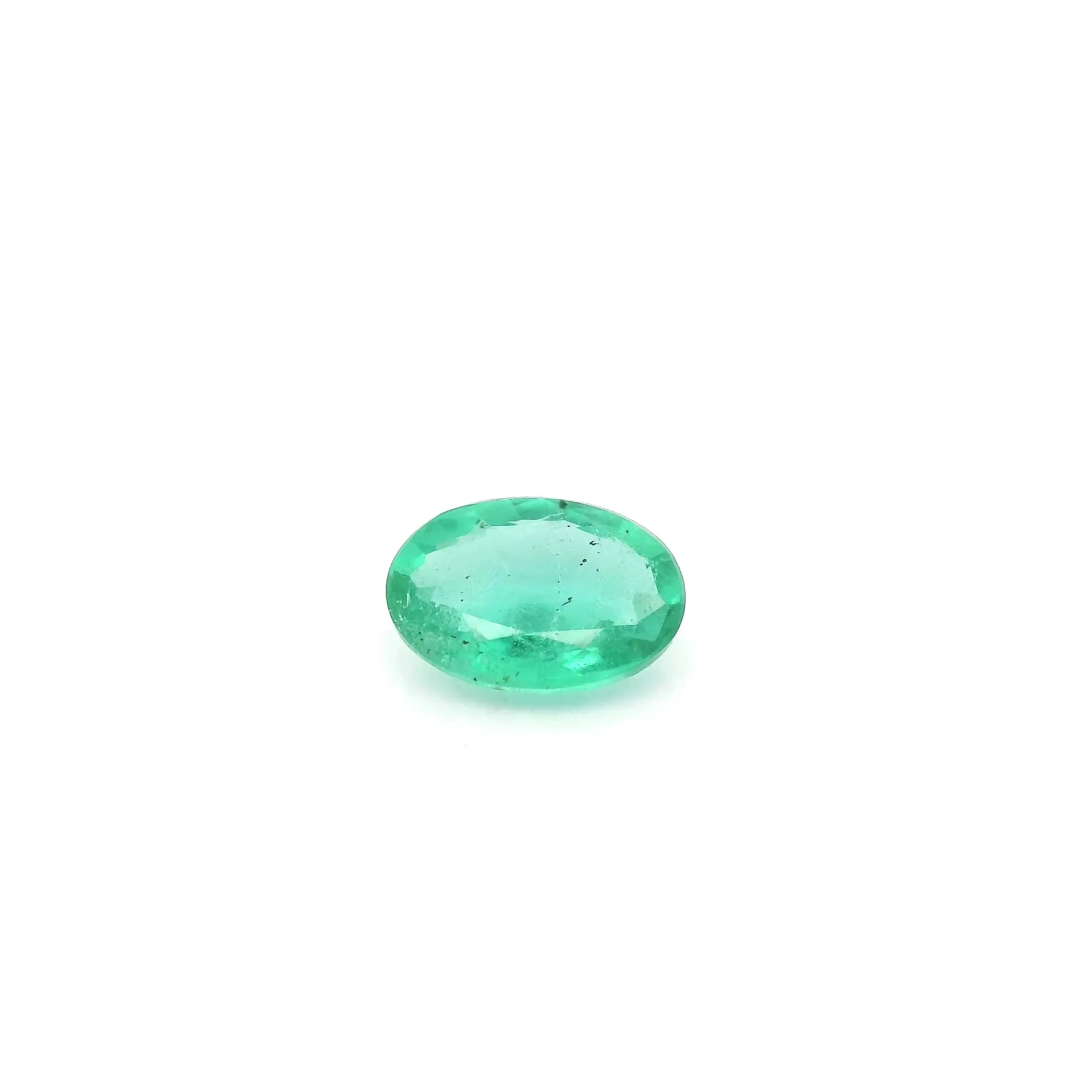 0.64ct Oval Natural Emerald (Colour Green, Clarity Slightly Included, Cut Faceted)