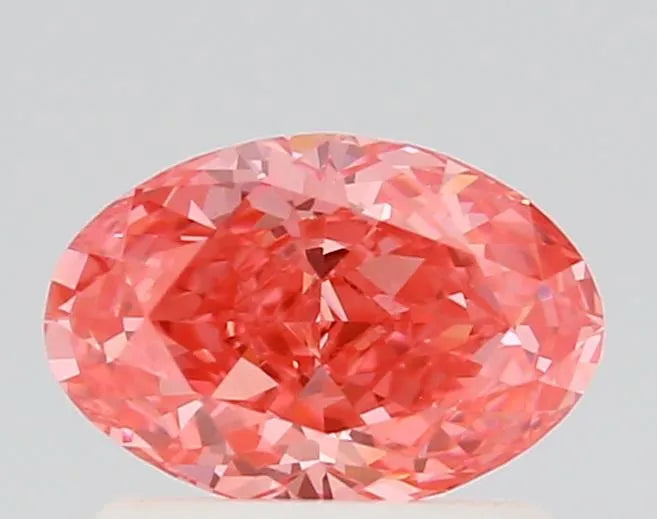 0.77ct Oval Lab Grown Diamond (Colour Fancy Vivid Pink, Clarity VVS2, Cut GD, IGI Certified)