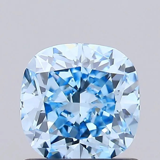 1.00ct Cushion modified Lab Grown Diamond (Colour Fancy Vivid Blue, Clarity VVS1, IGI Certified)