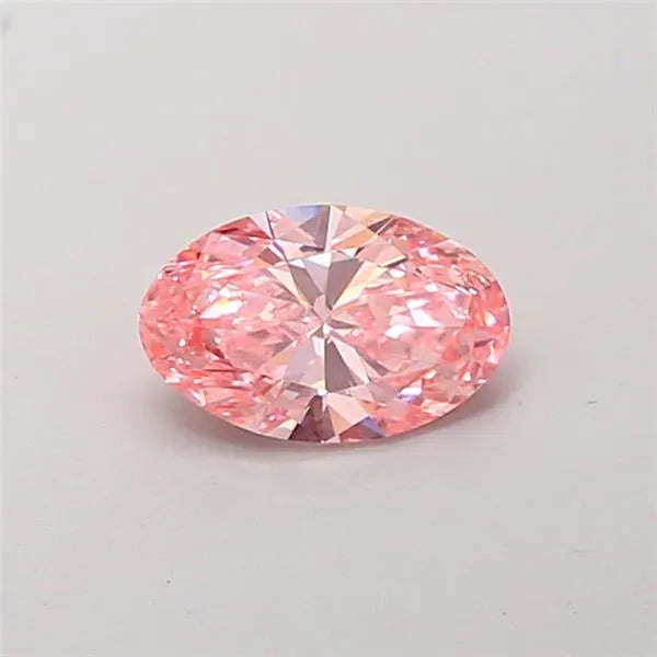 1.00ct Oval Lab Grown Diamond (Colour Fancy Vivid Pink, Clarity VS2, IGI Certified)