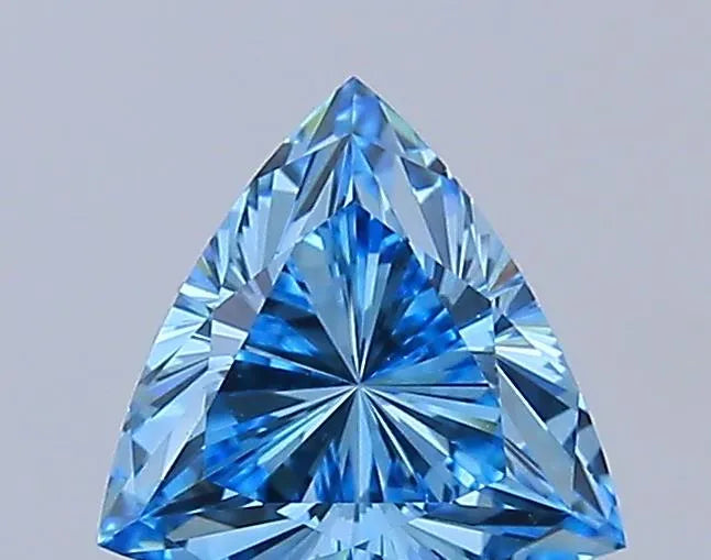 1.00ct Triangular Lab Grown Diamond (Colour Fancy Vivid Blue, Clarity VS1, IGI Certified)
