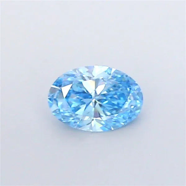 1.02ct Oval Lab Grown Diamond (Colour Fancy Vivid Blue, Clarity VS1, IGI Certified)