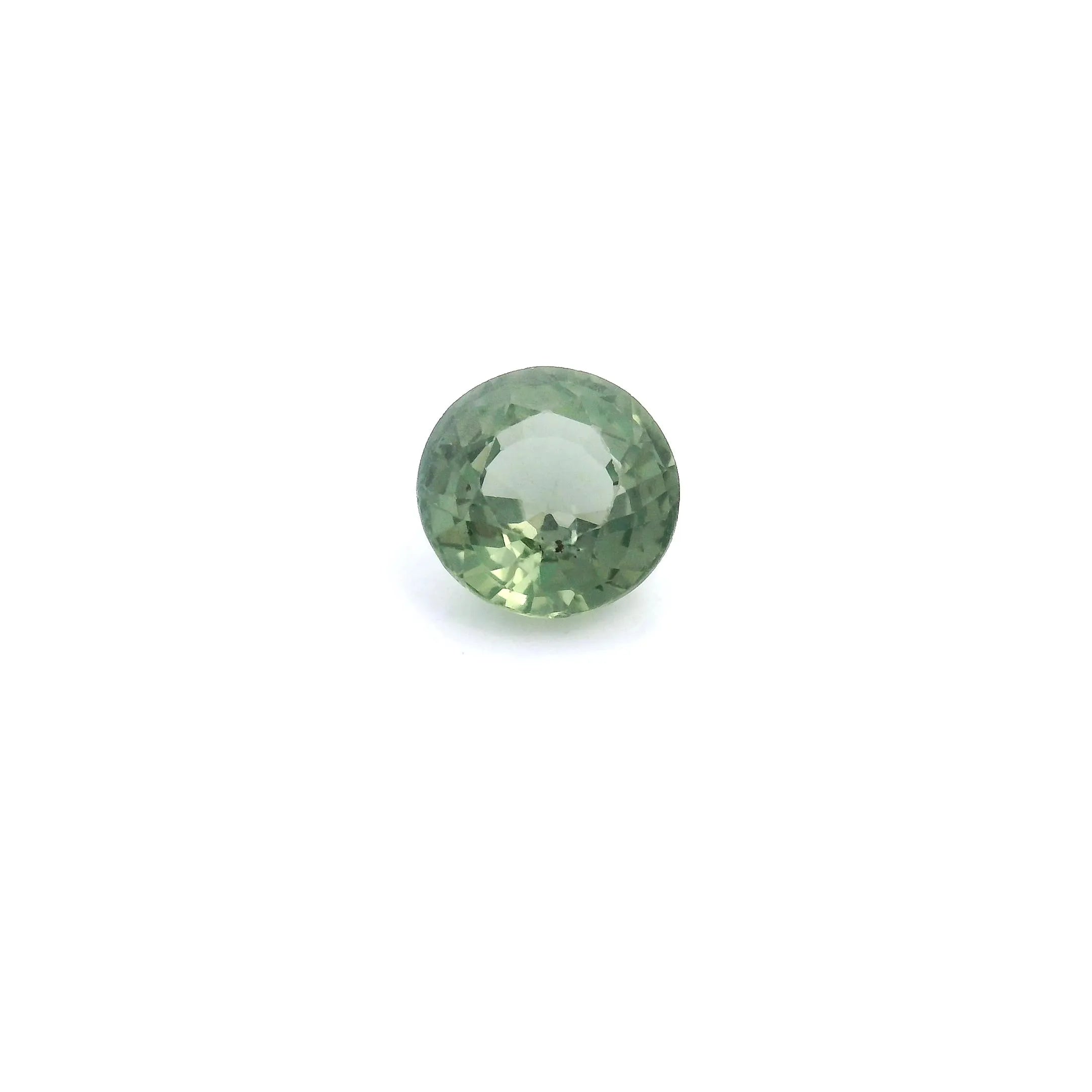 1.09ct Round Natural Sapphire (Colour Green, Clarity Slightly Included, Cut Faceted)