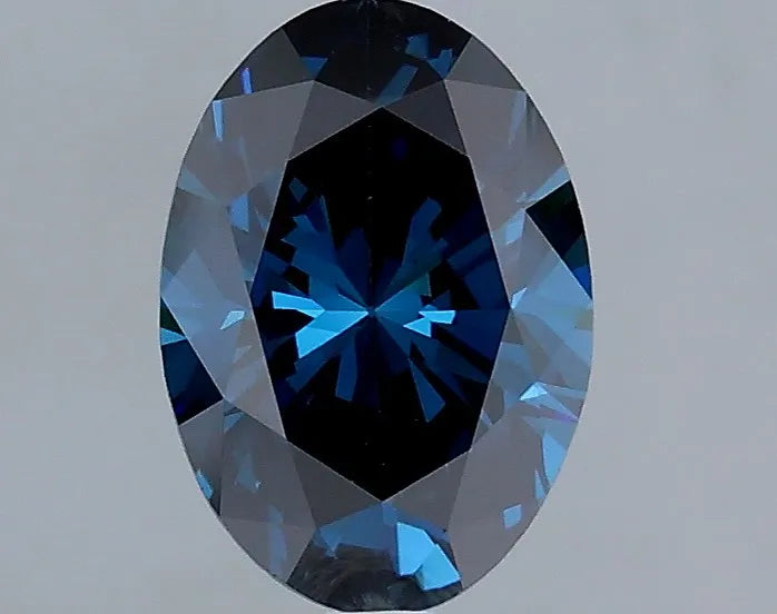 1.14ct Oval Lab Grown Diamond (Colour Fancy Deep Blue, Clarity VS2, Cut VG, IGI Certified)