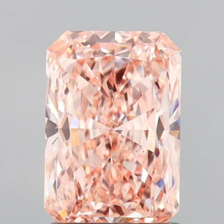 1.32ct Radiant Lab Grown Diamond (Colour Fancy Intense Orangey Pink, Clarity VS1, IGI Certified)