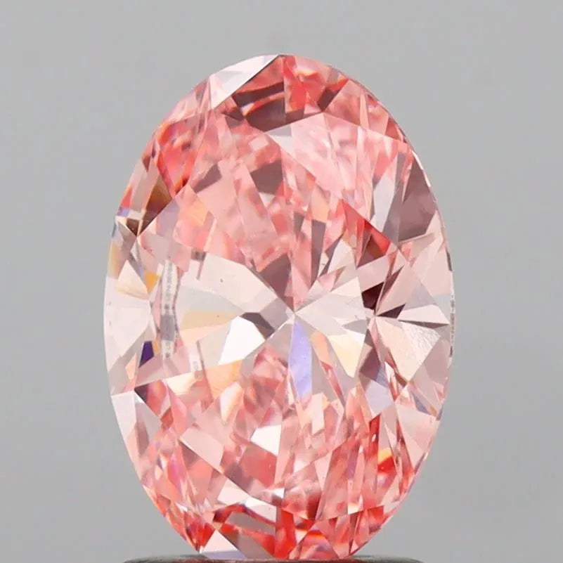 1.50ct Oval Lab Grown Diamond (Colour Fancy Vivid Pink, Clarity VS1, IGI Certified)