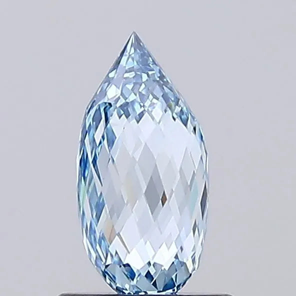 1.51ct Briolette Lab Grown Diamond (Colour Fancy Vivid Blue, Clarity VS1, IGI Certified)