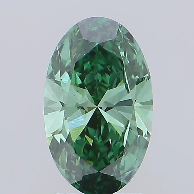 2.00ct Oval Lab Grown Diamond (Colour Fancy Vivid Green, Clarity VS1, IGI Certified)