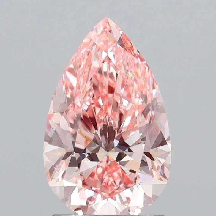 2.00ct Pear Lab Grown Diamond (Colour Fancy Vivid Pink, Clarity VS1, IGI Certified)