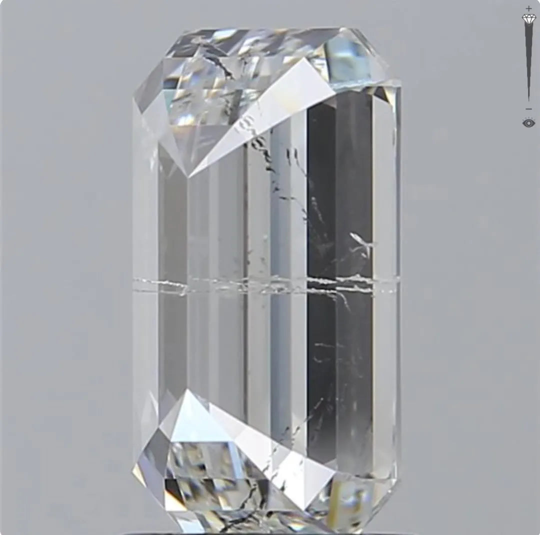 2.01ct Emerald Natural Diamond (Colour F, Clarity SI2, Cut VG, IGI Certified)
