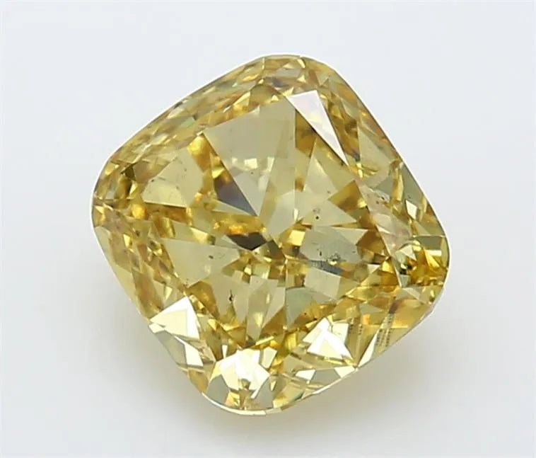 2.28ct Cushion brilliant Lab Grown Diamond (Colour Fancy Vivid Yellow, Clarity VS2, IGI Certified)