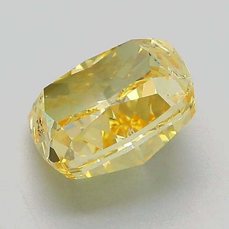 2.60ct Cushion modified Lab Grown Diamond (Colour Fancy Intense Yellow, Clarity VS1, IGI Certified)
