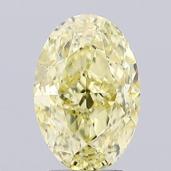 3.01ct Oval Lab Grown Diamond (Colour Fancy Intense Yellow, Clarity VS1, IGI Certified)