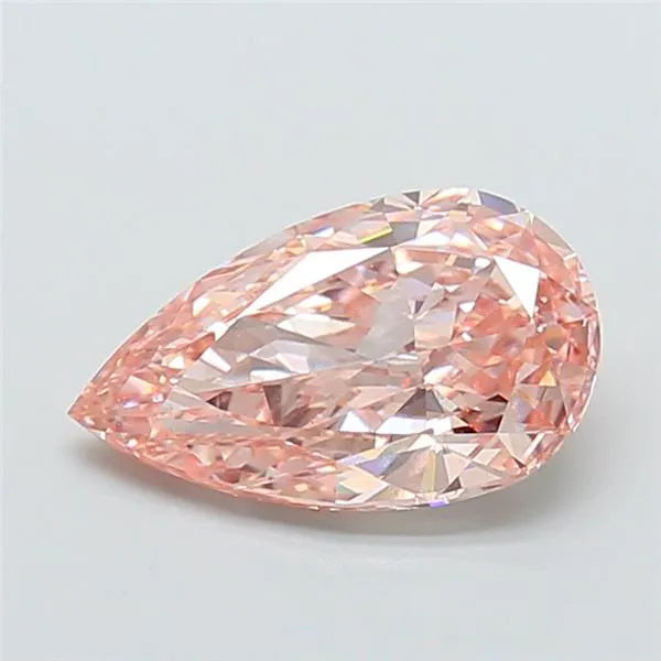 3.01ct Pear Lab Grown Diamond (Colour Fancy Intense Pink, Clarity VS2, IGI Certified)