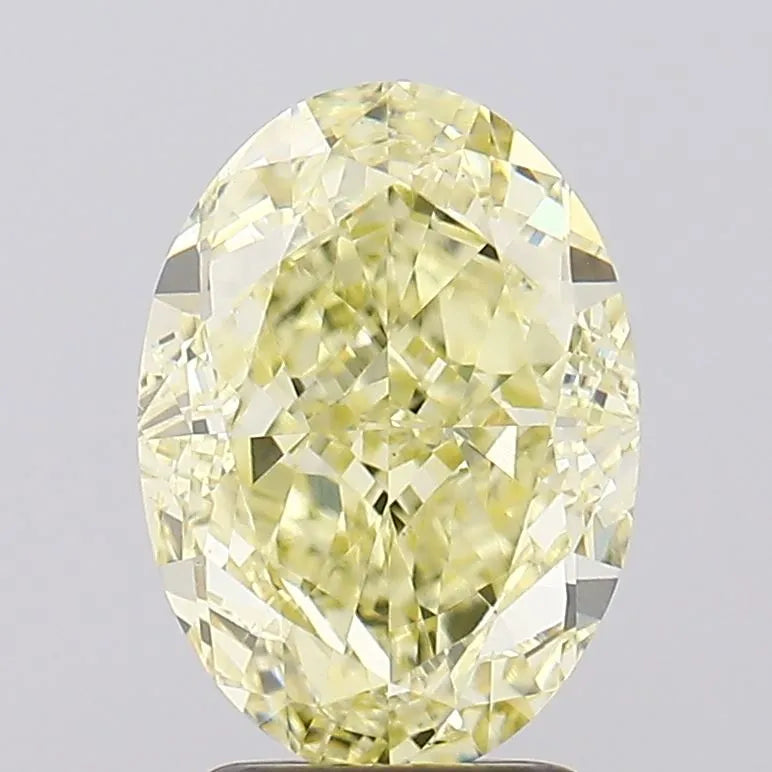 3.02ct Oval Lab Grown Diamond (Colour Fancy Light Yellow, Clarity VS1, IGI Certified)