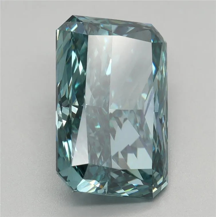 3.02ct Radiant Lab Grown Diamond (Colour Fancy Vivid Blue Green, Clarity VVS2, IGI Certified)