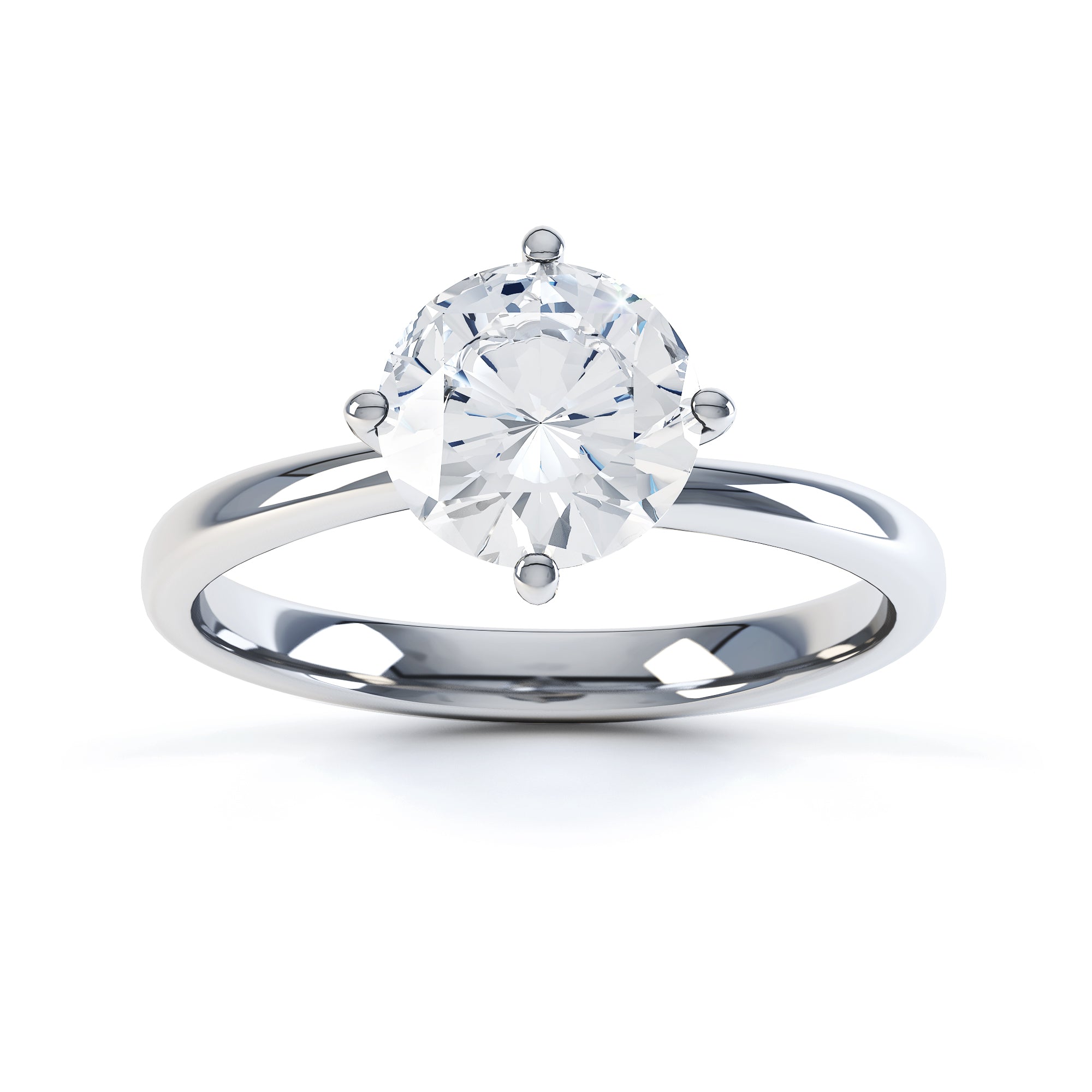 Round 1.57ct D VVS2 Diamond Engagement Ring | Platinum | IGI Certified