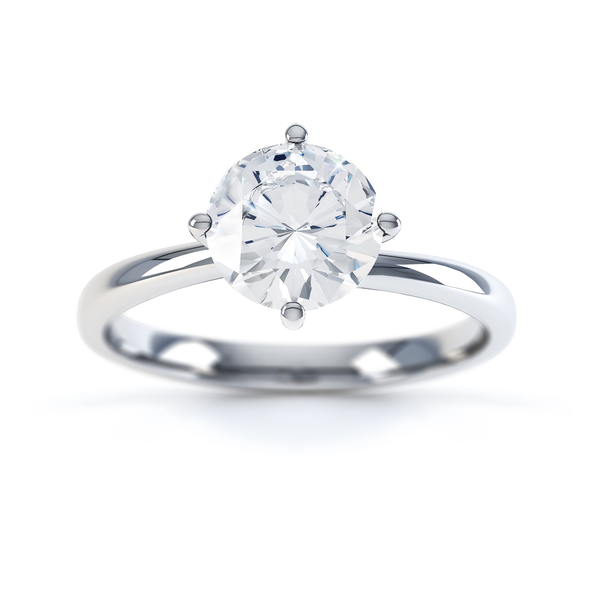 Round Natural Diamond Ring 1.00ct G SI1 | Platinum Band | IGI Certified