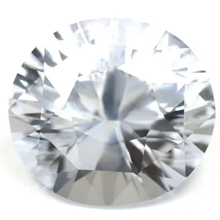 4.13ct Oval Natural Sapphire (Colour White, Clarity Slightly Included, Cut Faceted)