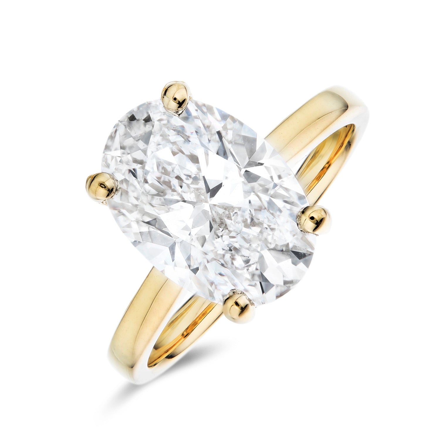 Oval 1.03ct F VS1 Diamond Engagement Ring | 18K Yellow Gold | IGI Certified