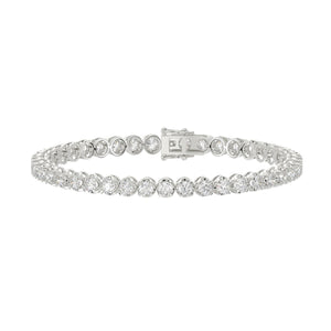 Lightweight Fusion Lab Grown Diamond Tennis Bracelet approx. 5 ct White Gold angle view