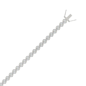 Lightweight Fusion Lab Grown Diamond Tennis Bracelet approx. 5 ct White Gold flat view