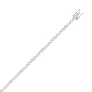 Classic 4 Prong Lab Grown Diamond Tennis Bracelet approx. 5 ct White Gold down view