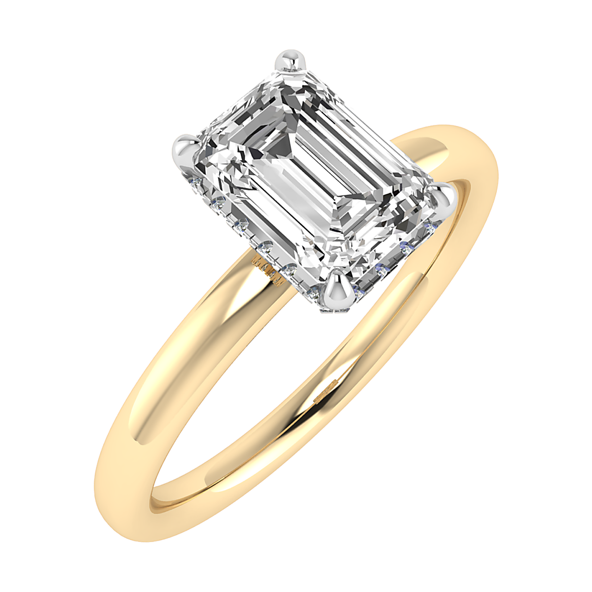 Radiant 2.58ct E VS1 Diamond Engagement Ring | 18K Yellow Gold | IGI Certified