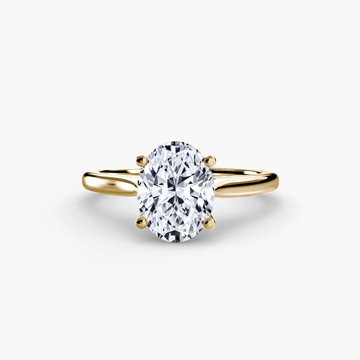 Oval 1.00ct Eloise Lab Diamond Ring D VS1 18k Yellow Gold IGI Certified