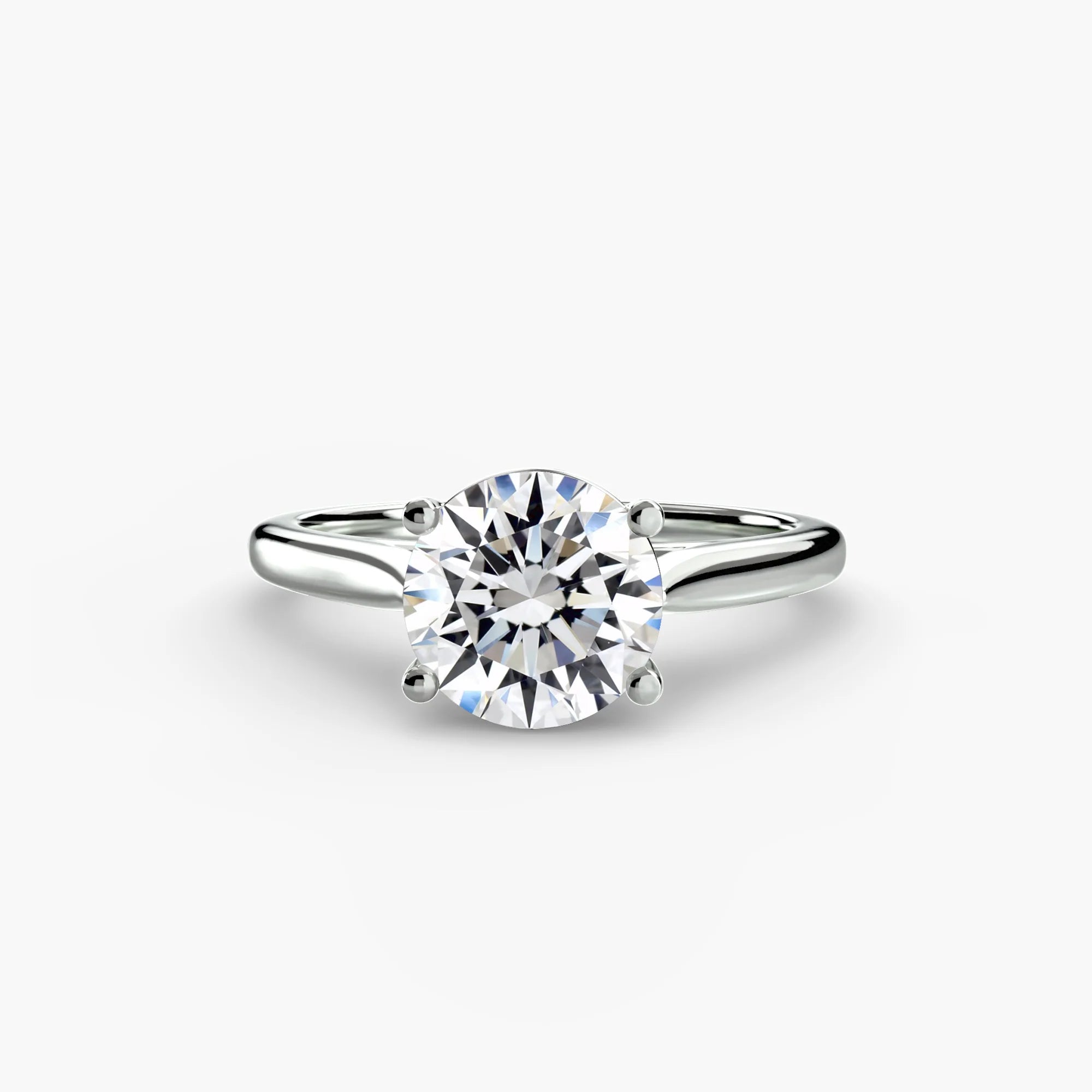 Platinum ring with a .91ct Natural GIA certified diamond F VS2