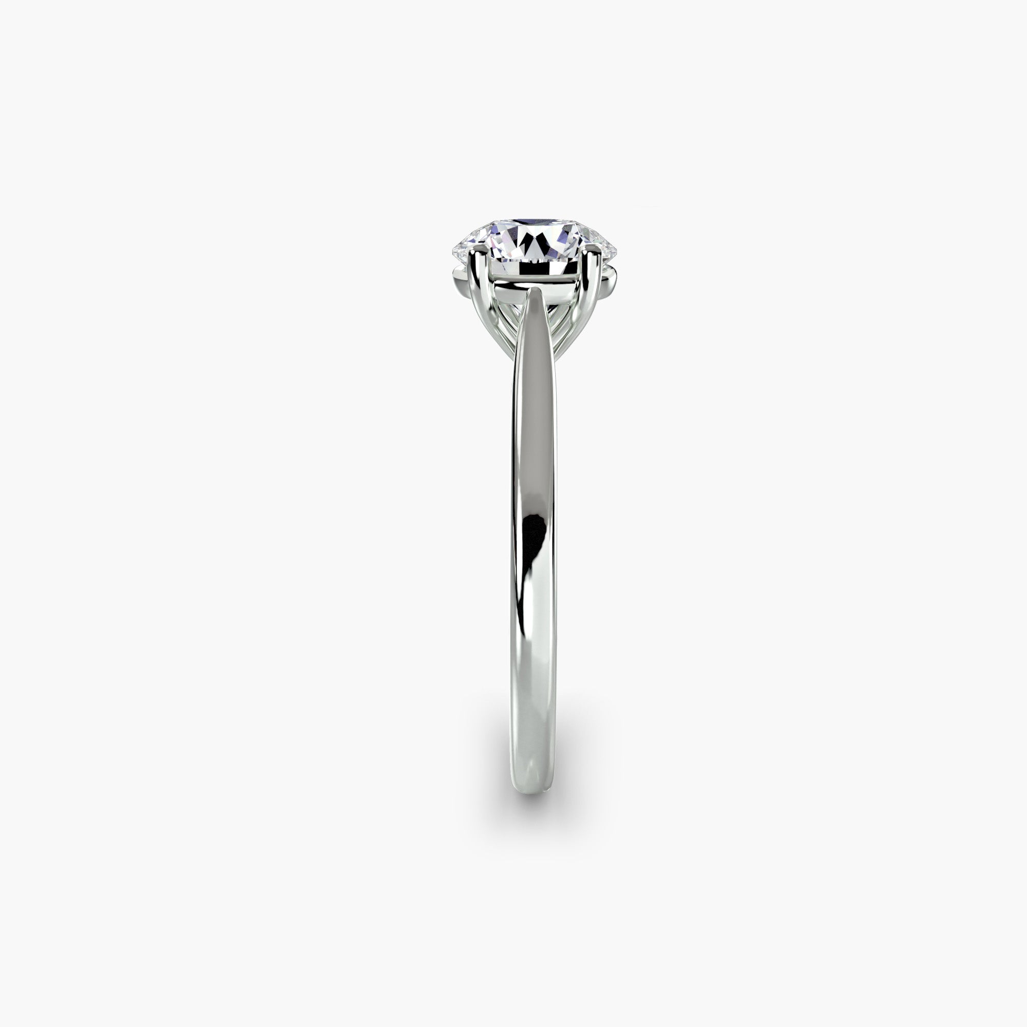 Platinum ring with a .91ct Natural GIA certified diamond F VS2