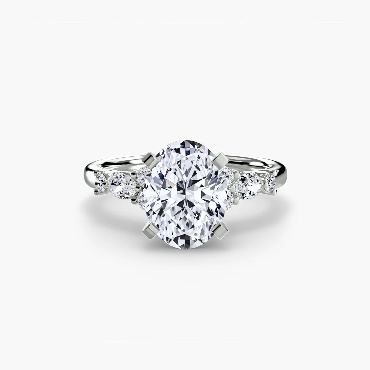 Oval 3.00ct Lavinia Lab Diamond Ring D VS1 Platinum IGI Certified