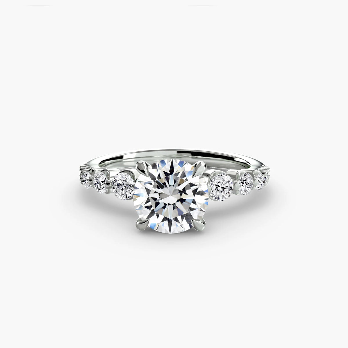 Round 3.00ct Isolde Lab Diamond Ring D VS1 Platinum IGI Certified