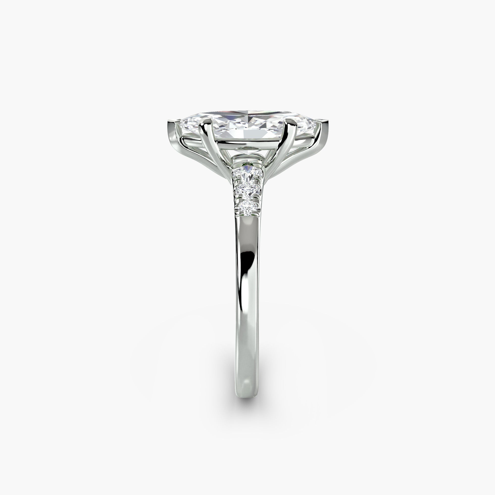 2.71 carat lab diamond ring set in 9k white gold IGI certified DVS1