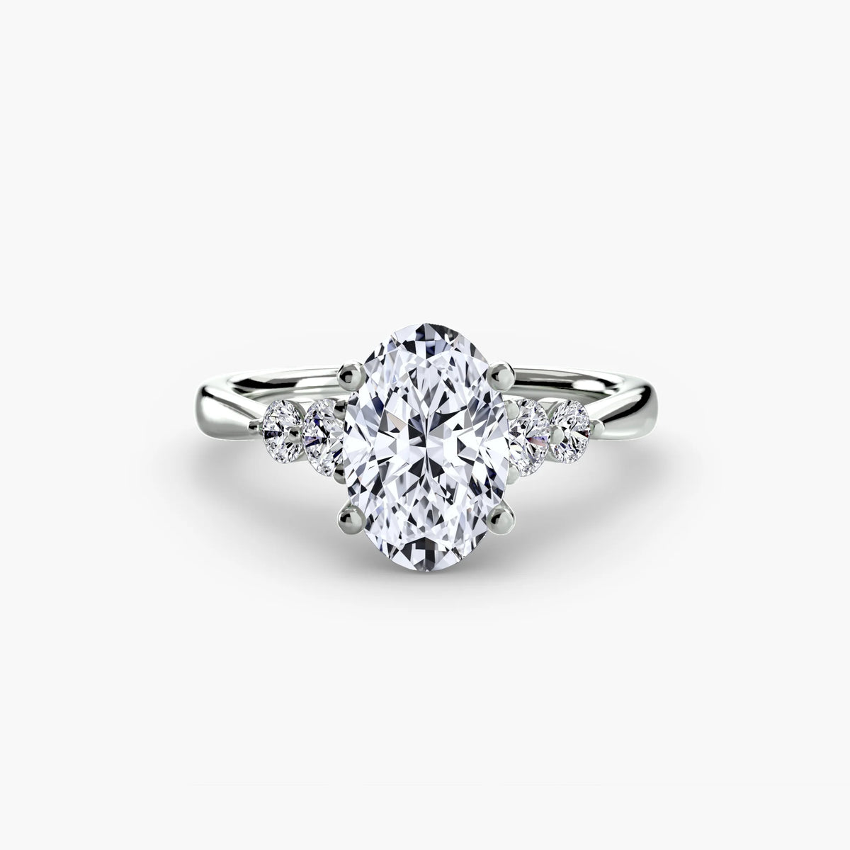 Oval 3.00ct Clarisse Lab Diamond Ring D VS1 Platinum