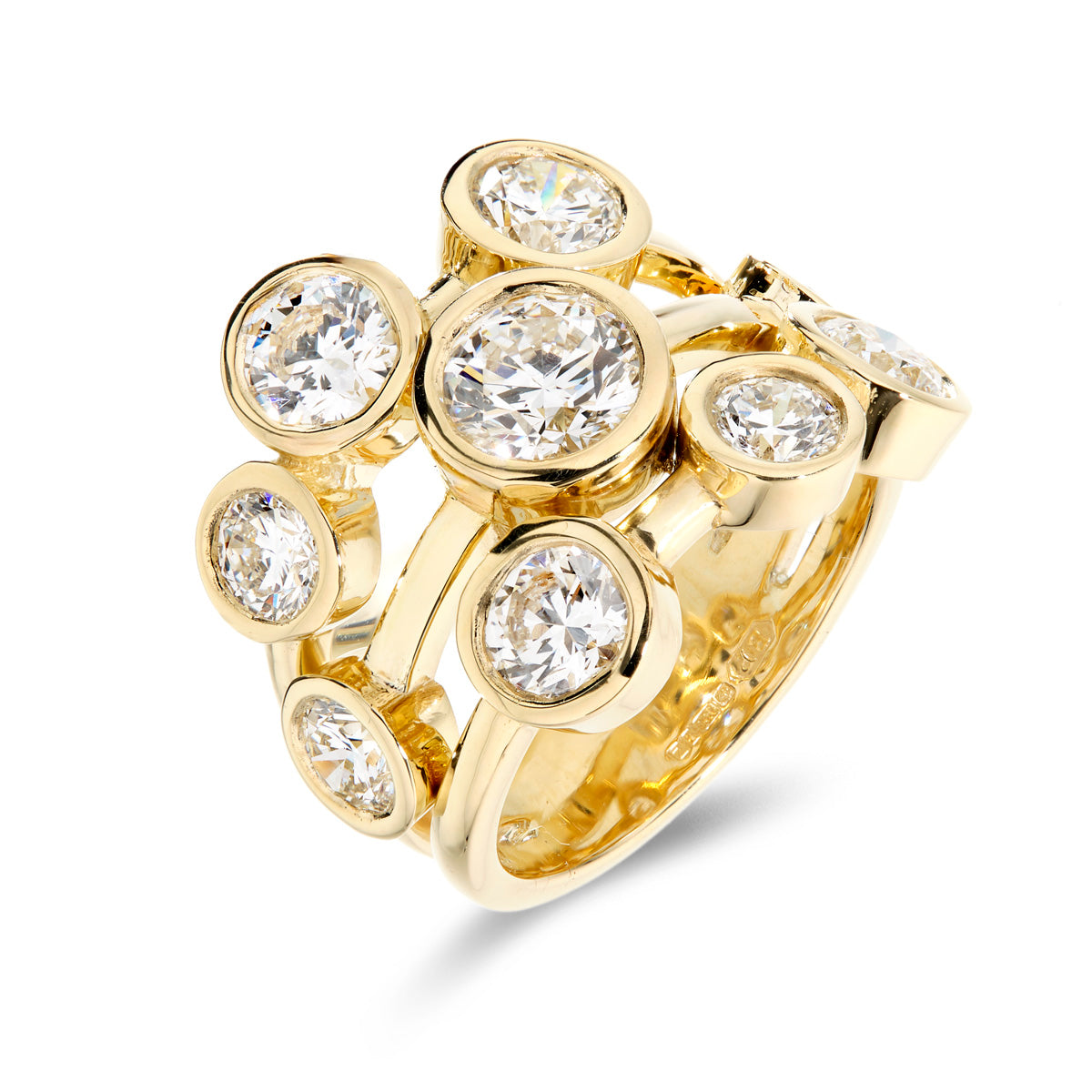 Anastasia Round 4.20ct D/E VS1/VS3 Diamond Ring | 18K Yellow Gold | IGI Certified
