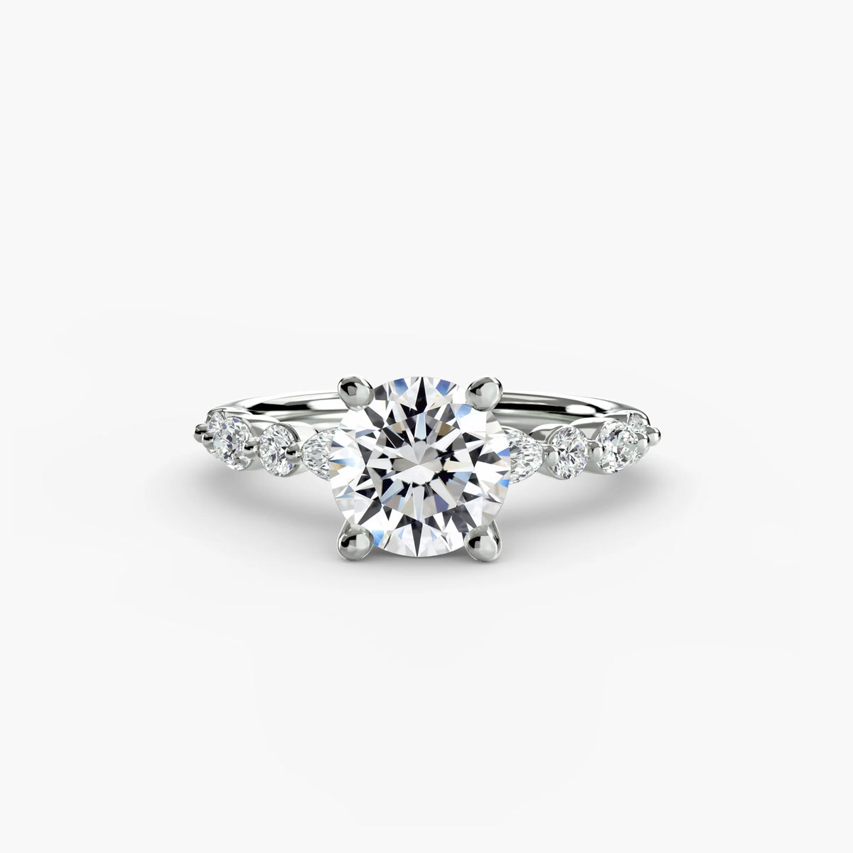 Round 2.00ct Odette Lab Diamond Ring D VS1 Platinum IGI Certified