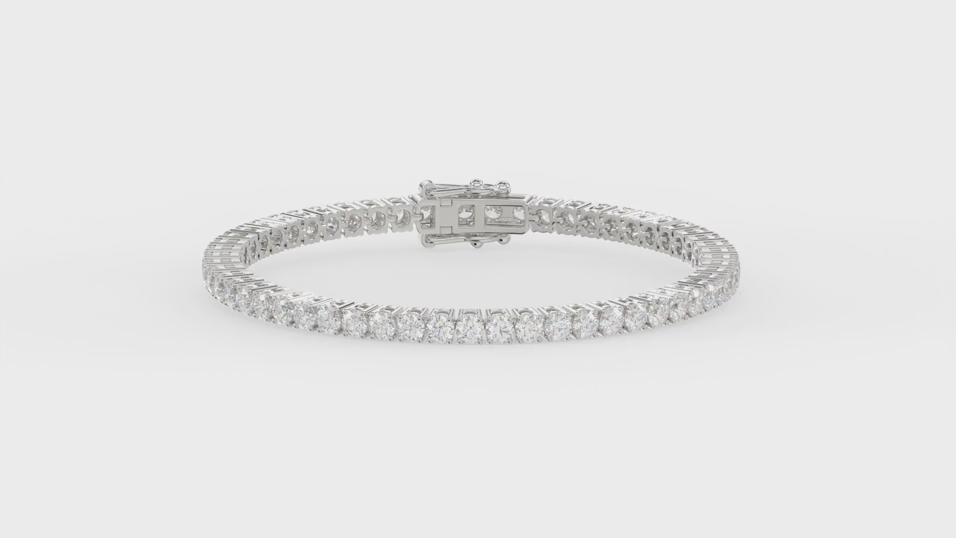 Classic 4 Prong Lab Grown Diamond Tennis Bracelet approx. 5 ct White Gold video